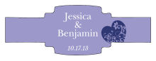 Hearts of Love Buckle Cigar Band Wedding Labels
